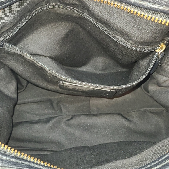 Coach Black Leather Bag with Gold Logo - Picture 10 of 16